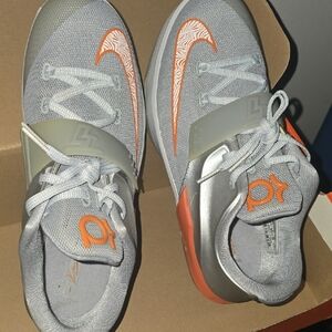 Nike Kids' Gray and Orange Sneakers